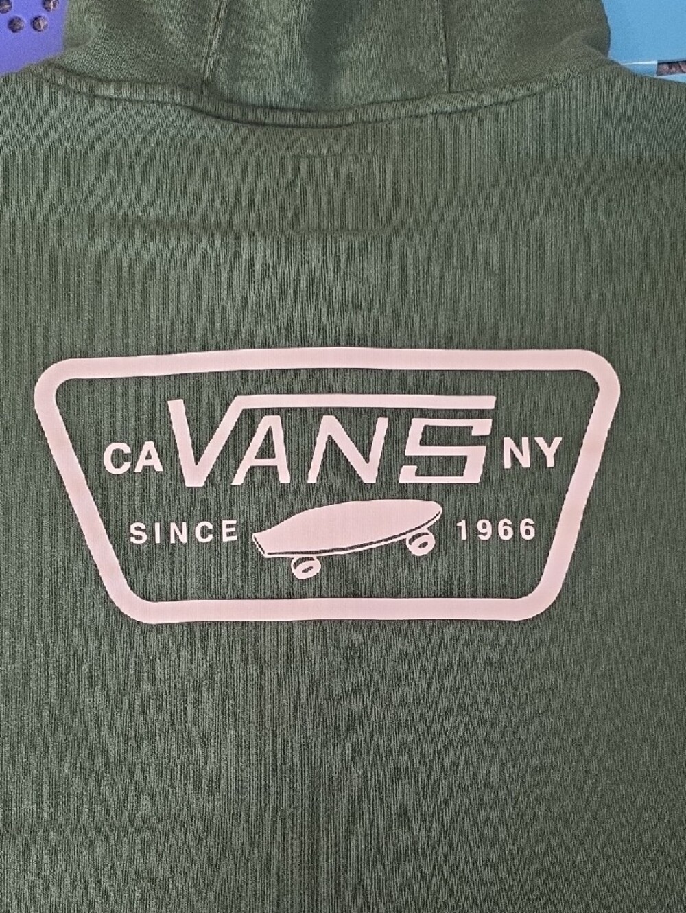 Vans Dark Green Full-Zip Kids Hoodie - Picture 6 of 8